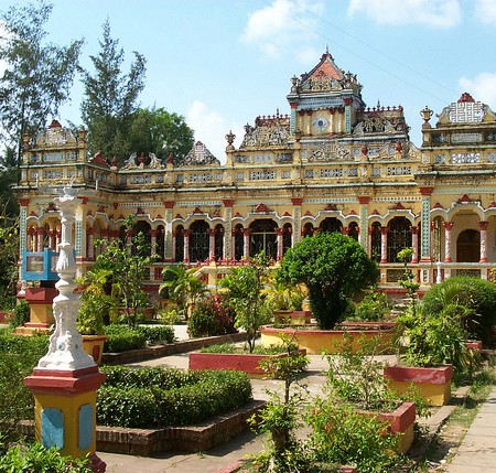 Vinh Trang Pagoda Mekong Delta Vietnam